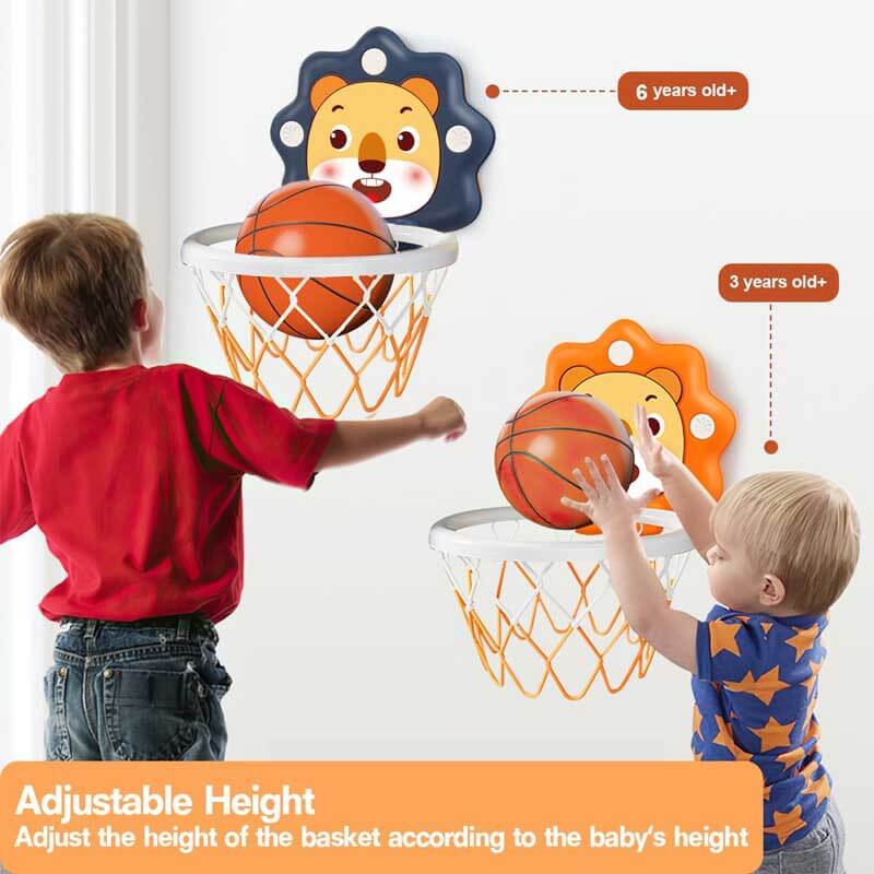 Fidtoy Indoor Mini Basketball Hoop for Toddlers | Adjustable Height & Kids Motor Skills