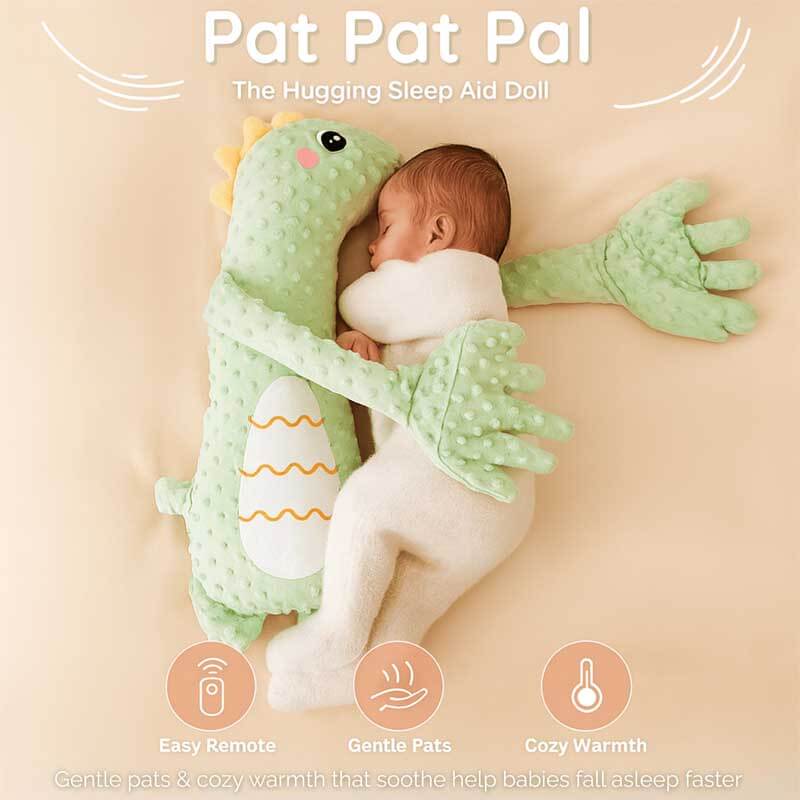 Fidtoy PatPat Pal – Peluche dinosaure avec fonction de tapotement doux pour le sommeil de bébé