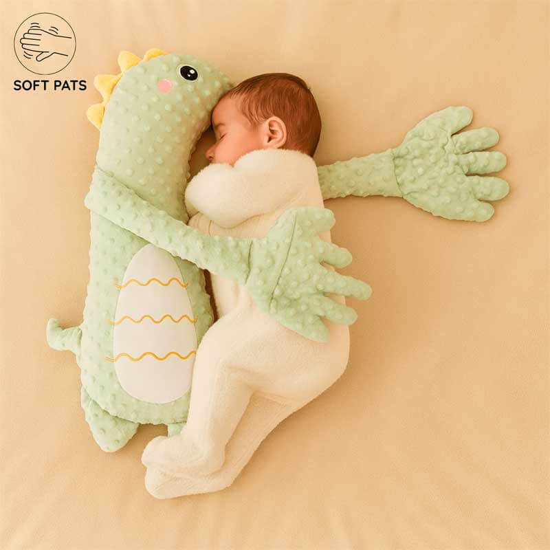 Fidtoy PatPat Pal – Peluche dinosaure avec fonction de tapotement doux pour le sommeil de bébé