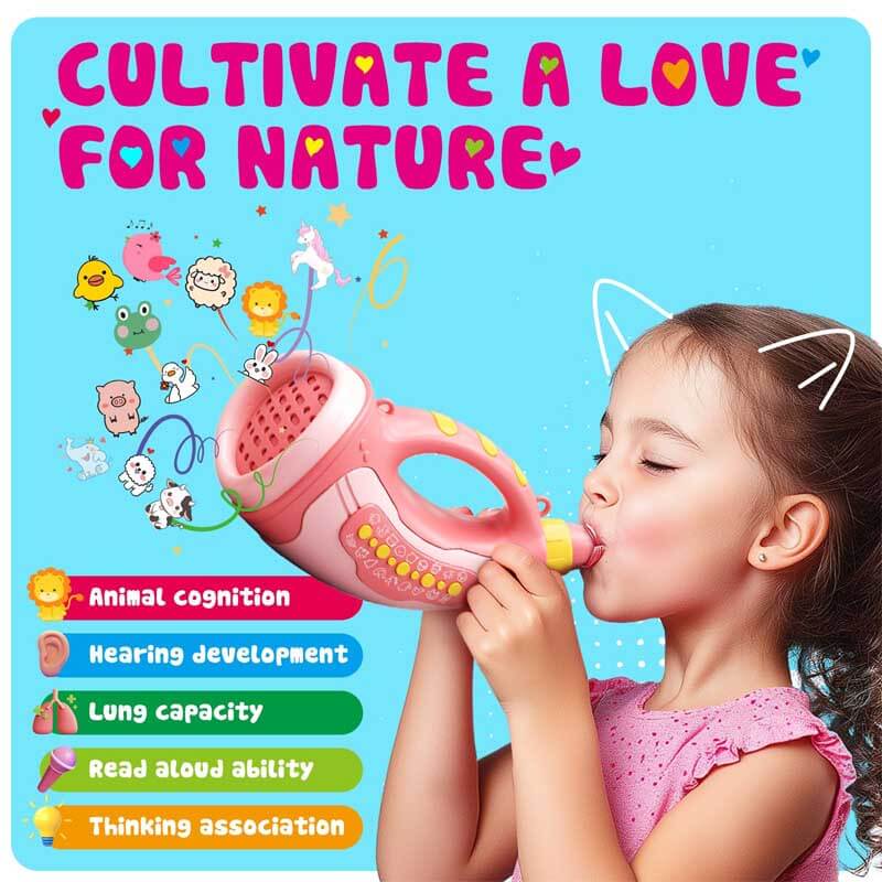 Juguete de Bocina de Sonidos de Animales Fidtoy para Niños Pequeños Aprendizaje Interactivo y Entrenamiento Pulmonar