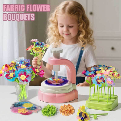 Fidtoy DIY Flower Craft Fabric Bouquet Making Spinning Machine Set – Creative Educational Toy for Kids