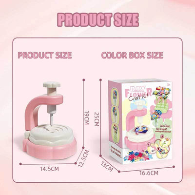 Fidtoy DIY Flower Craft Fabric Bouquet Making Spinning Machine Set – Creative Educational Toy for Kids