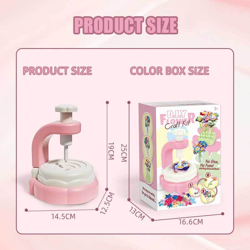 Fidtoy DIY Flower Craft Fabric Bouquet Making Spinning Machine Set – Creative Educational Toy for Kids