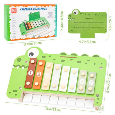 Fidtoy Xilófono de Madera para Niños | Piano 2 en 1 e Instrumento Musical Montessori para Niños Pequeños