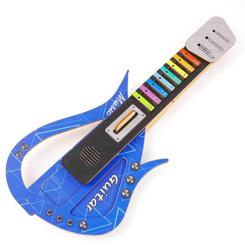 Fidtoy Guitarra de madera DIY para niños mayores de 5 años – Kit para construir tu propio instrumento musical para piano, guitarra y bajo