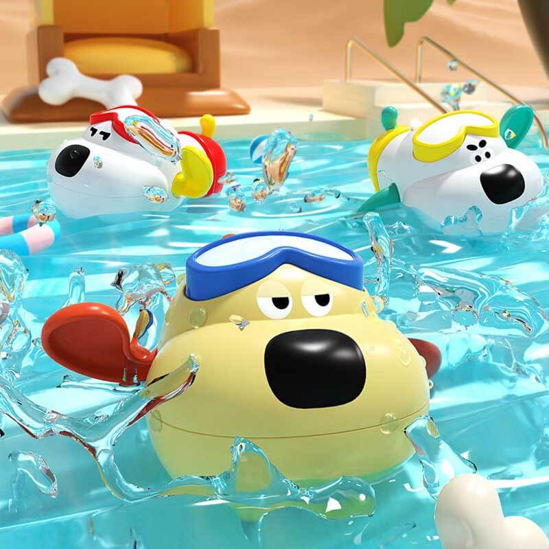 Fidtoy Bath Toy for Toddlers Wind Up Swimming Water Toy Baby Bathtub Toy for 1 2 3 Year Old Kids Bath Time Fun Sensory Play Pool Beach Toy