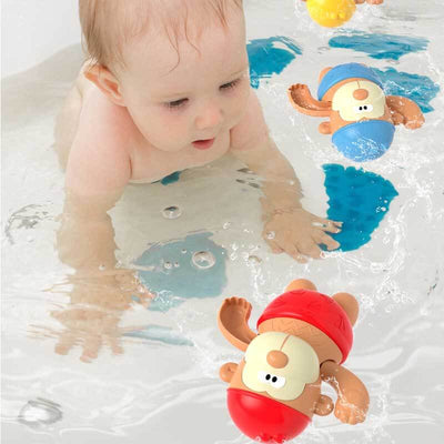 Fidtoy Bath Toy for Toddlers Wind Up Swimming Water Toy Baby Bathtub Toy for 1 2 3 Year Old Kids Bath Time Fun Sensory Play Pool Beach Toy