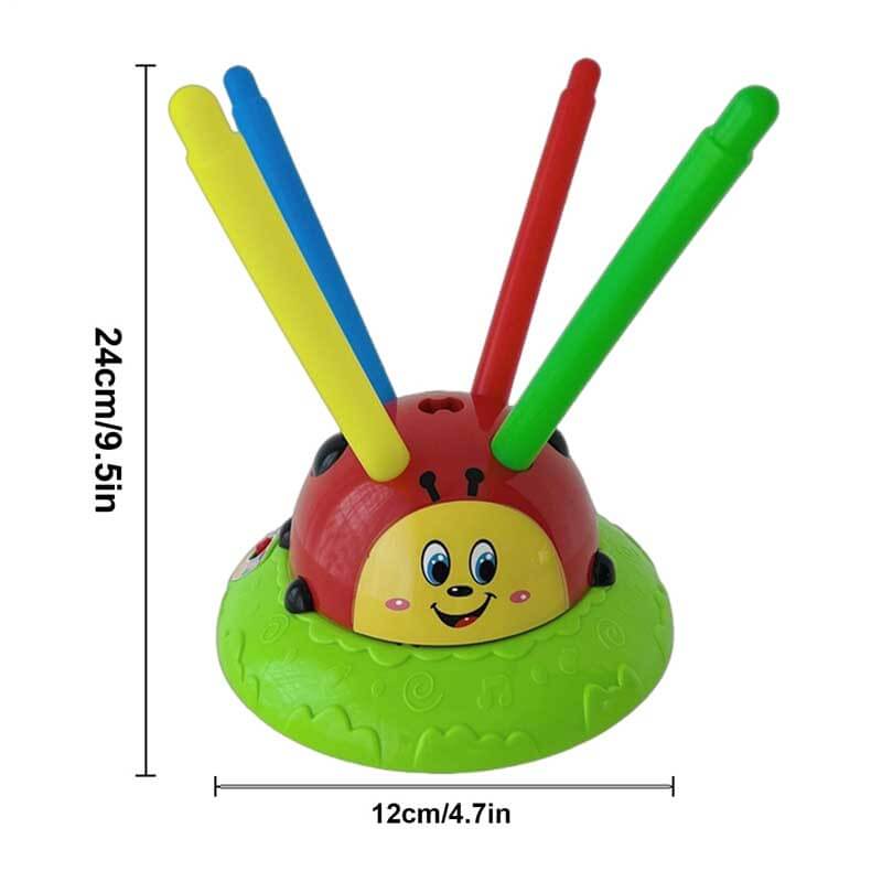 Juguete de lanzamiento y salto 2 en 1 LadybugFidtoy Musical Jump and Toss Ladyfly Fun Toy – Juego activo 2 en 1 para interiores y exteriores para niños de 5 a 7 años