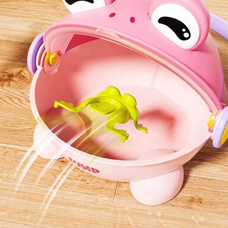 Fidtoy Jumping Frog Toy for Toddlers | Interactive Spring-Action Toy for Kids Hand-Eye Coordination & Active Play