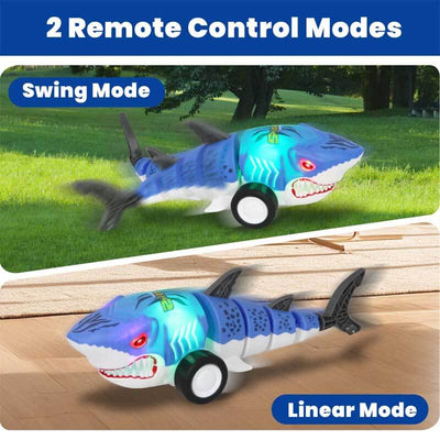 Fidtoy Coche Teledirigido de Tiburón con Luces LED, Vehículo RC de Tiburón de 2.4GHz, Derrape de 360 Grados, Coche Teledirigido para Niños, Juego Interior y Exterior