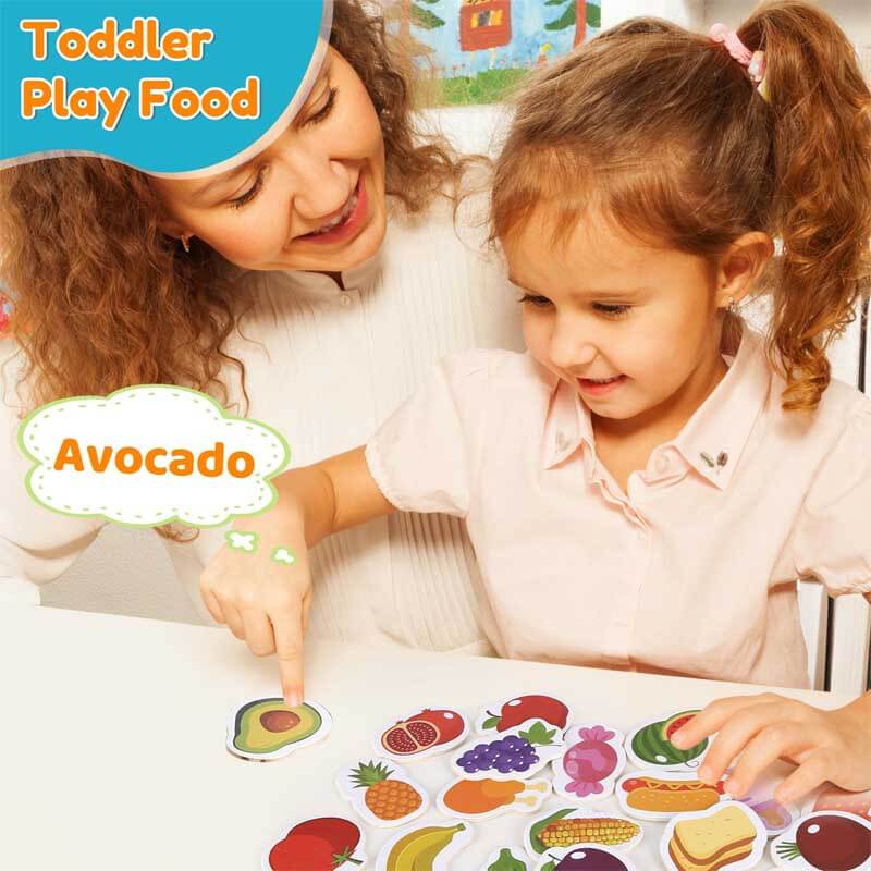 Fidtoy Wooden Feeding Bear Toy - Montessori Food Learning Toy