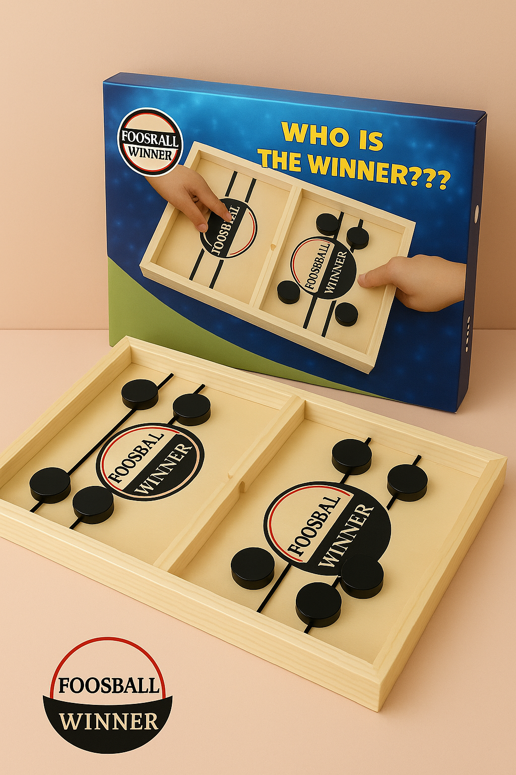 Foosball™ - Gemakkelijk Op Te Zetten - Houten bordspel