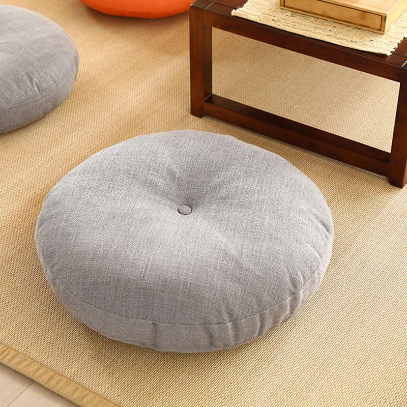Buddha Stones Lotus Simple Pattern Linen Meditation Seat Cushion Home Living Room Decoration Decorations buddhastoneshop 8