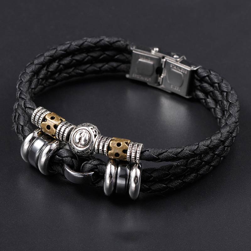 Buddha Stones 12 Constellations of the Zodiac Hematite Protection Bracelet Bracelet BS Gemini