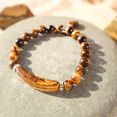 Foviel Natural Quartz Love Heart Healing Beads Bracelet