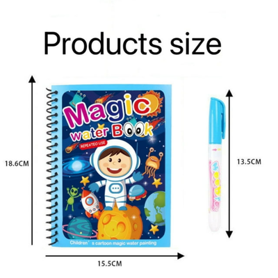 Fidtoy Aqua Doodle Magic Water Coloring Book Reusable for Toddlers