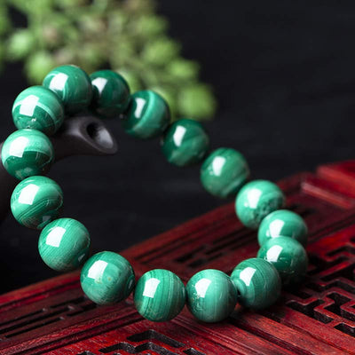 Bracelet de protection et de sérénité en malachite naturelle Foviel