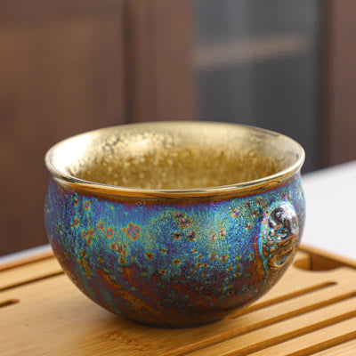 Buddha Stones Colorful Ceramic Teacup Tea Cups - image 17
