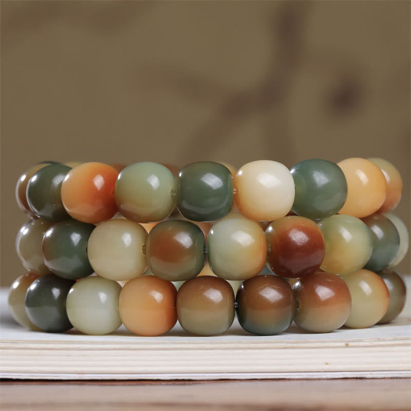 Buddha Stones Colorful Bodhi Seed Peace Wisdom Bracelet Bracelet BS 3