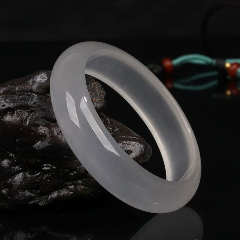 Buddha Stones Natural Translucent Golden Silk Jade Wealth Luck Bracelet Bangle Bracelet Bangle BS 8