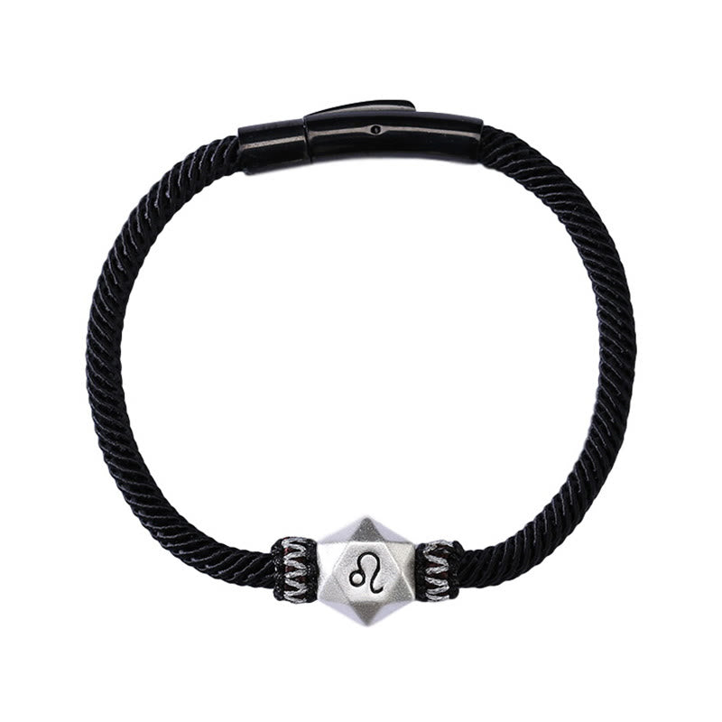 Buddha Stones 999 Sterling Silver 12 Constellations of the Zodiac Protection Handmade String Bracelet - image 12