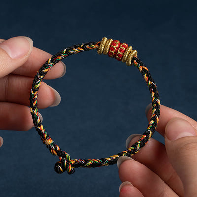 Buddha Stones Tibet Handmade Chinese Zodiac Luck Strength Braided String Bracelet - image 19
