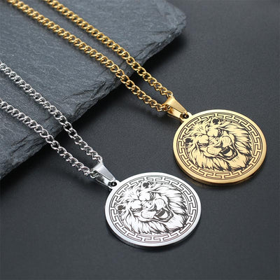 Buddha Stones Animal Titanium Steel Chain Necklace Protection Pendant Necklaces & Pendants BS 9