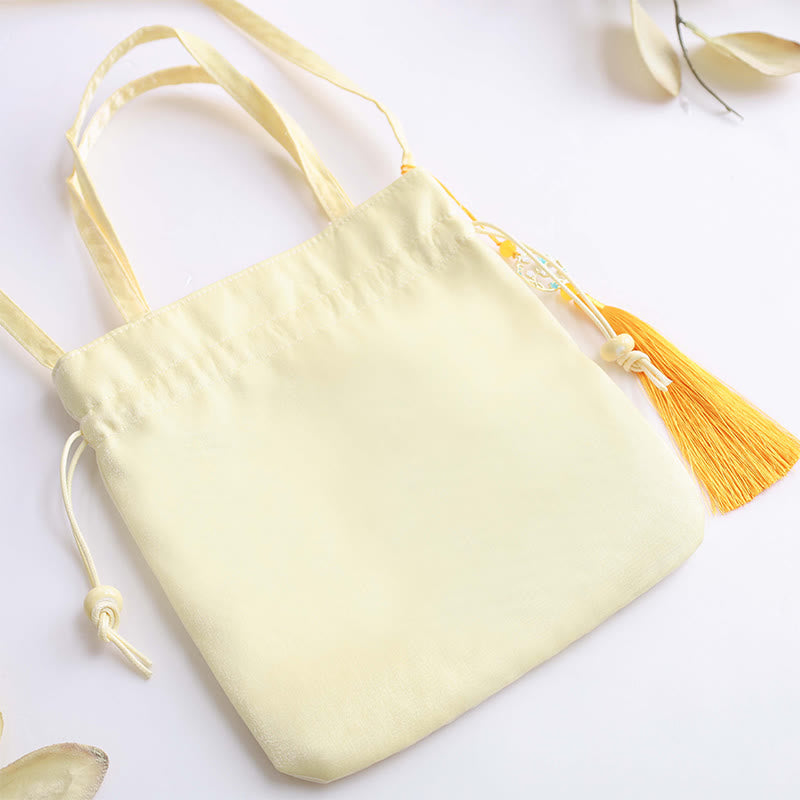 Buddha Stones Lotus Peony Epiphyllum Phoenix Suzhou Embroidery Cotton Linen Tote Crossbody Bag Shoulder Bag Handbag Crossbody Bag BS 11