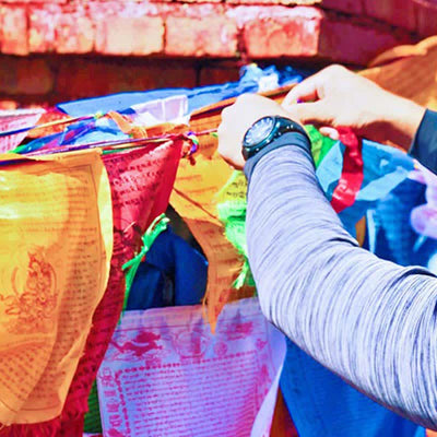 Buddha Stones Tibetan 5 Colors Silk Windhorse Auspicious Outdoor 25 Pcs Prayer Flag TIBETAN PRAYER FLAGS buddhastoneshop 23