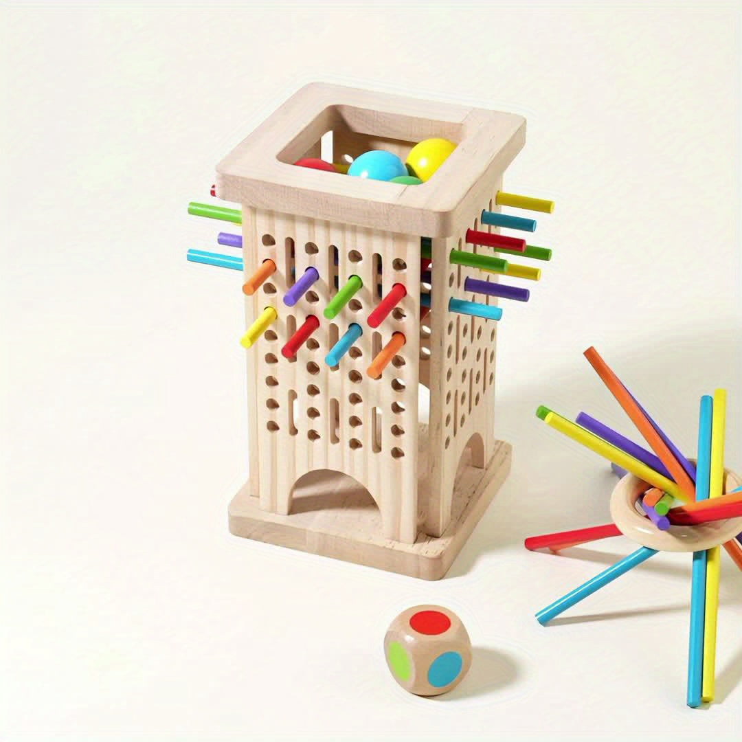 Jeu de société interactif en bois Fidtoy pour les tout-petits et les familles Jeu éducatif Montessori