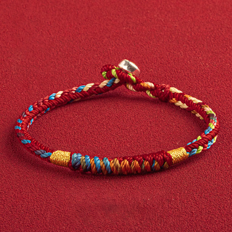 Buddha Stones "May You Be Safe And Lucky In The Year Ahead" Multicolored Bracelet Bracelet BS 9