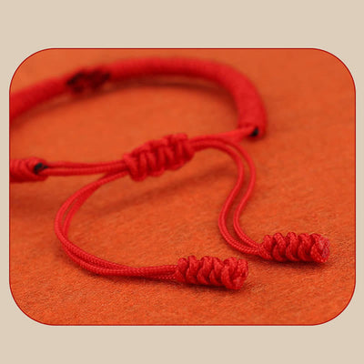 Foviel 2Pcs Tibetan Luck Chinese Knot Protection String Bracelet
