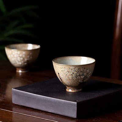 Buddha Stones Jingdezhen Hand Painted Ru Kiln Porcelain Hanfu Girl Flower Ceramic Teacup Kung Fu Tea Cups Cup BS 9