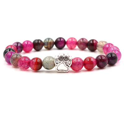 Indian Agate Green Agate Dog Paw Positive Calm Bracelet Bracelet BS Tourmaline (Positive ♥ Love)