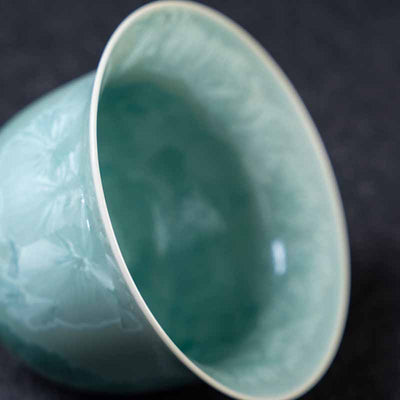Buddha Stones Traditional Glaze Ceramic Gaiwan Sancai Teacup Kung Fu Tea Cup And Saucer With Lid 180ml Cup BS 5