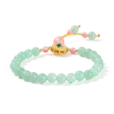 Buddha Stones Green Aventurine Luck Bead Tassel Bracelet Bracelet BS 9