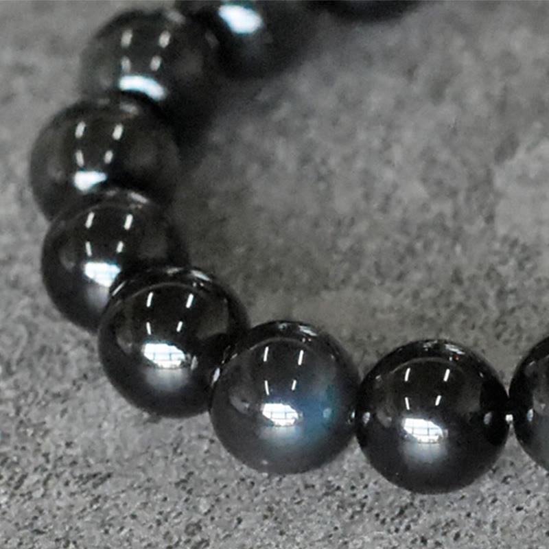 Buddha Stones Rainbow Obsidian Copper Bead Positive Transformation Bracelet Bracelet BS 6