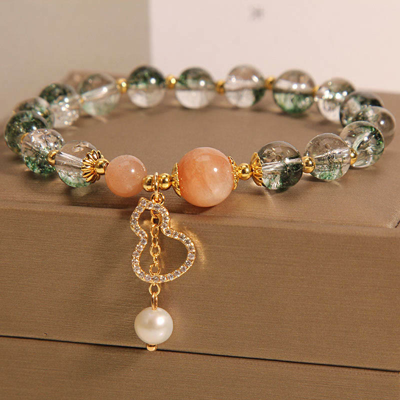 Buddha Stones Green Phantom Gourd Charm Confidence Bracelet 2