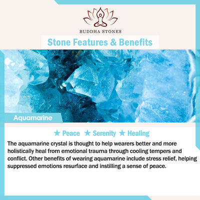 Buddha Stones Natural Aquamarine Gold-Plated Copper Fish Tail Serenity Bracelet - image 5