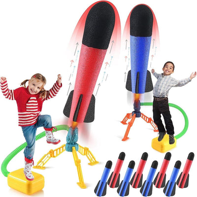 Fidtoy Lance-roquettes à air pour enfants – Jouet extérieur Stomp Rocket STEM de jeu actif