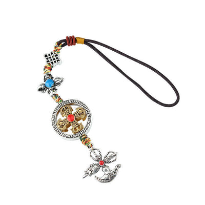 Buddha Stones Tibet Vajra Spiritual Power Car Hanging Decoration Car Hanging Decoration BS 11