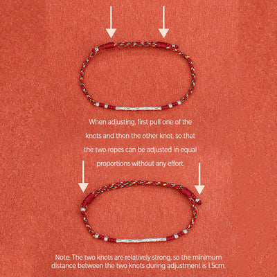 Buddha Stones Tibet Handmade Multicolored Bamboo Protection Braided String Bracelet 4