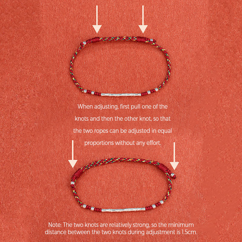 Buddha Stones Tibet Handmade Multicolored Bamboo Protection Braided String Bracelet 4