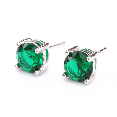 Buddha Stones Natural Various Gemstone Amethyst Love Earrings Earring BS Green Crystal
