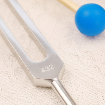 Buddha Stones Tuning Fork 432HZ Aluminum Alloy with Hammer for Mind and Spirit Healing Decorations buddhastoneshop 3