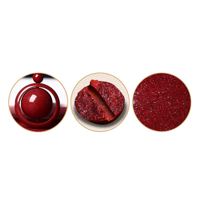 Buddha Stones Cinnabar Om Mani Padme Hum PiXiu Blessing Lucky Bead Necklace Pendant Necklaces & Pendants BS 18