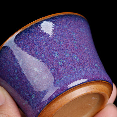Buddha Stones Kiln Change Ceramic Bamboo Design Teacup Kung Fu Tea Cup Cup BS 13