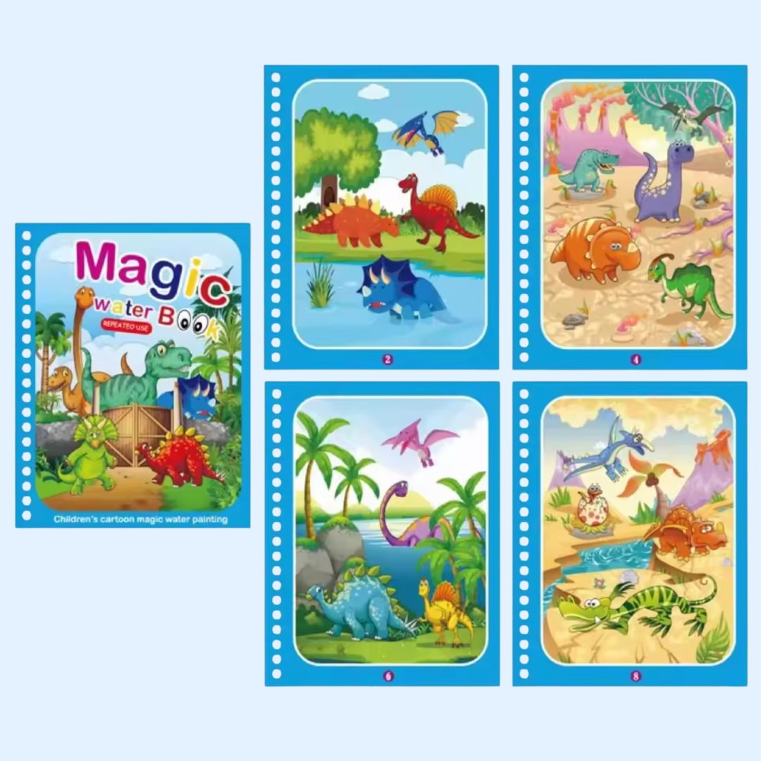 Fidtoy Aqua Doodle Magic Water Coloring Book Reusable for Toddlers