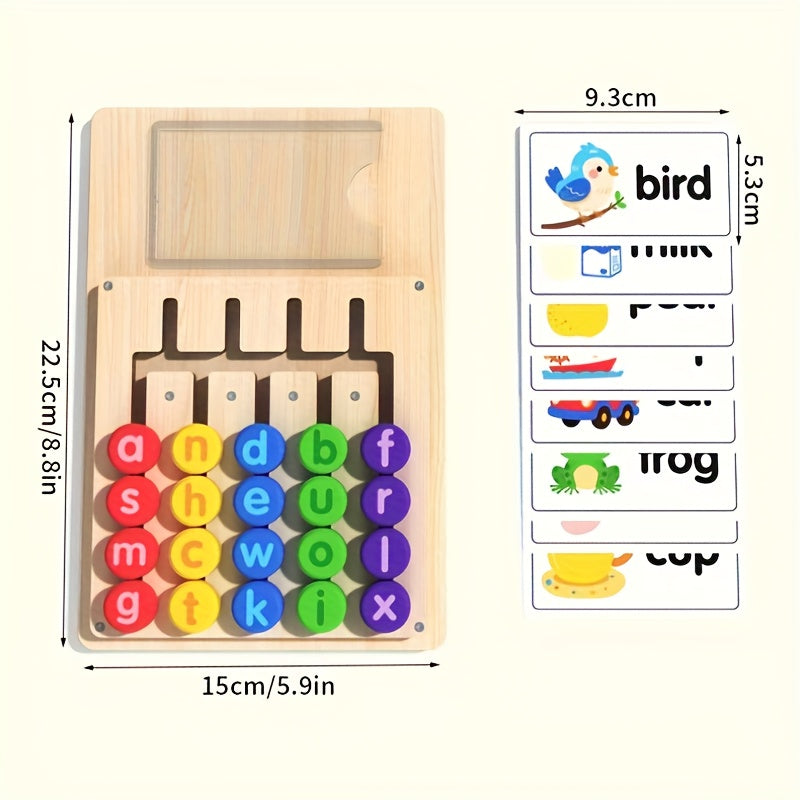Tableau d'apprentissage de l'alphabet Fidtoy pour les tout-petits, jouet interactif d'épellation de lettres et de mots