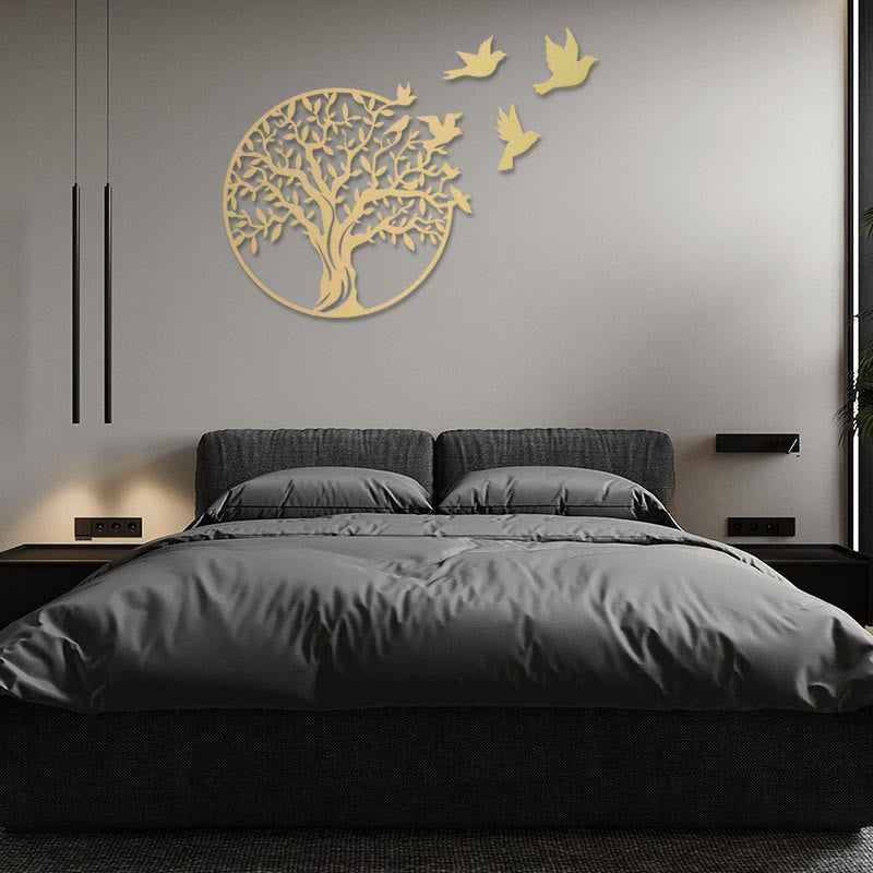 Buddha Stones Tree of Life Birds Sign Housewarming Gift Unity Wall Art Wall Art BS 9